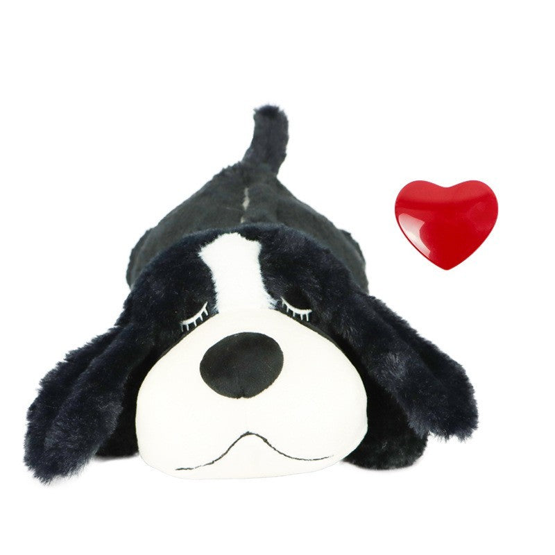 Pet Comfort Dog Anxiety Accompany Sleep Simulation Heartbeat Plush Toy