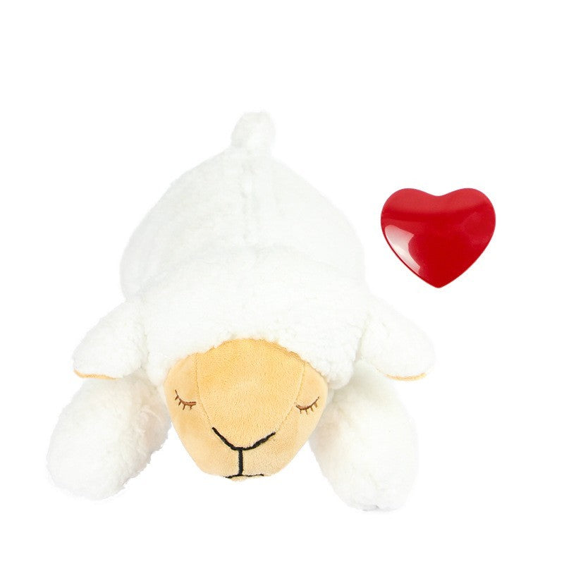 Pet Comfort Dog Anxiety Accompany Sleep Simulation Heartbeat Plush Toy