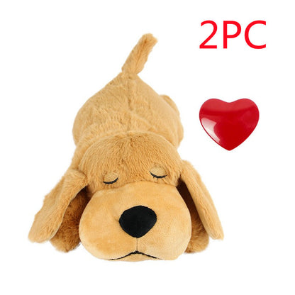 Pet Comfort Dog Anxiety Accompany Sleep Simulation Heartbeat Plush Toy