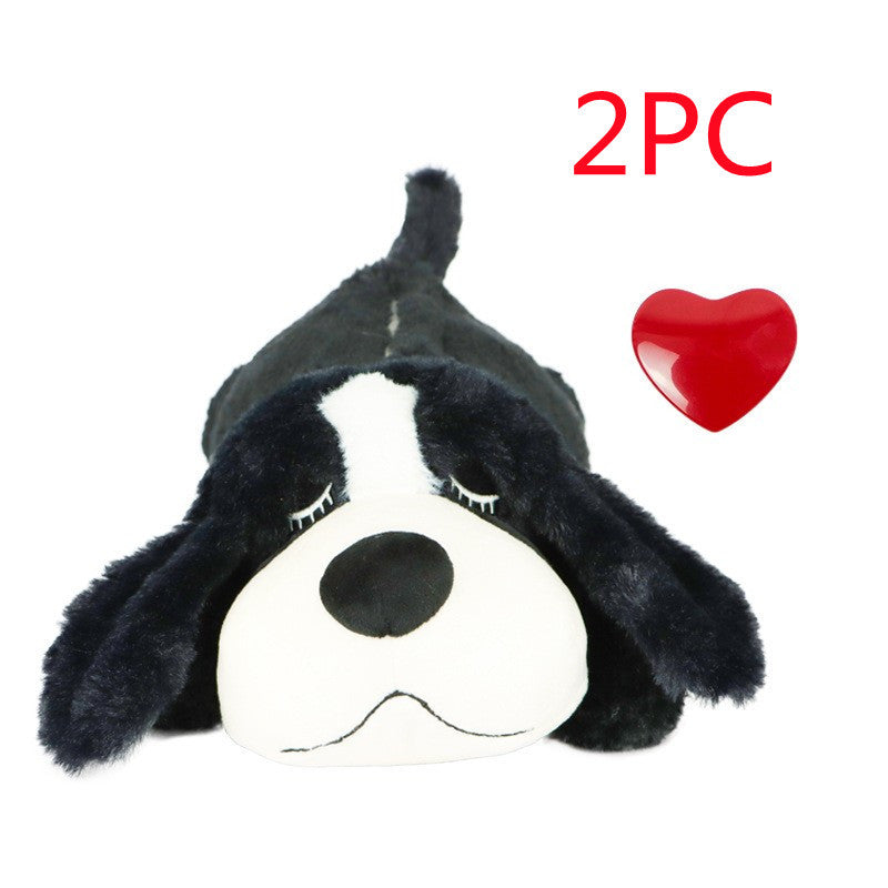 Pet Comfort Dog Anxiety Accompany Sleep Simulation Heartbeat Plush Toy